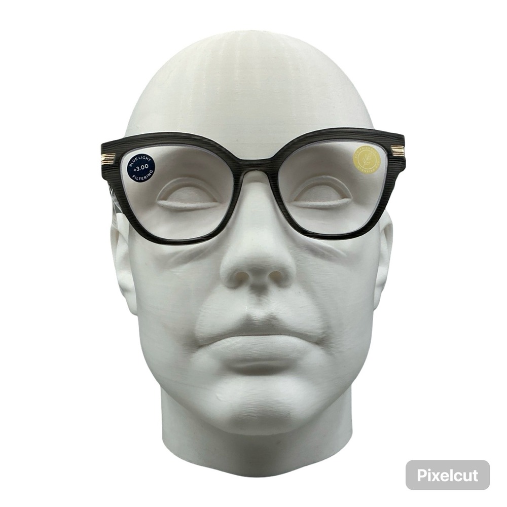 Peepers Marquee Black Sand Quartz +3.00 Blue Light Reading Glasses 3295300